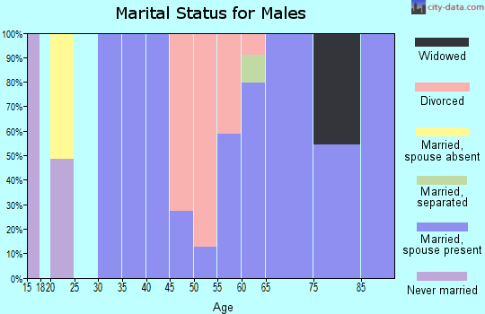 Zip code 57762 marital status for males