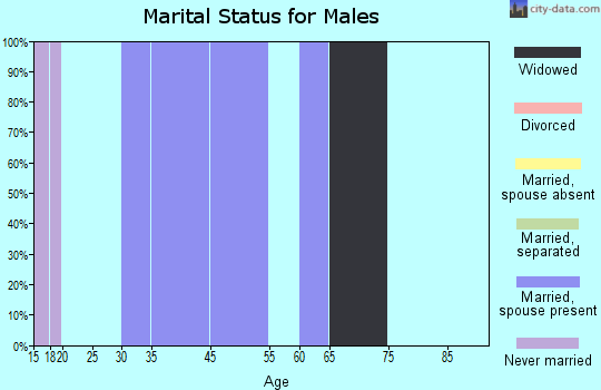 Zip code 57765 marital status for males