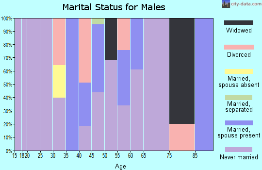 Zip code 57772 marital status for males