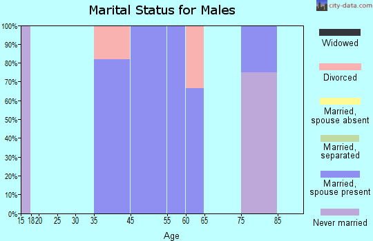 Zip code 57774 marital status for males