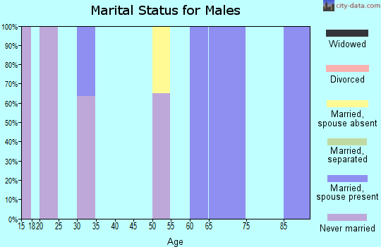 Zip code 57779 marital status for males