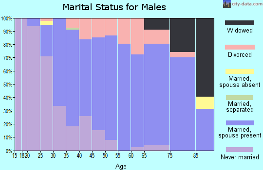 Zip code 57783 marital status for males
