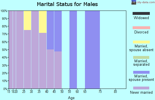 Zip code 57794 marital status for males
