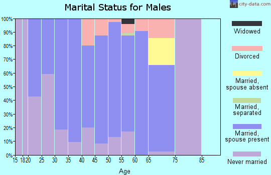 Zip code 58256 marital status for males