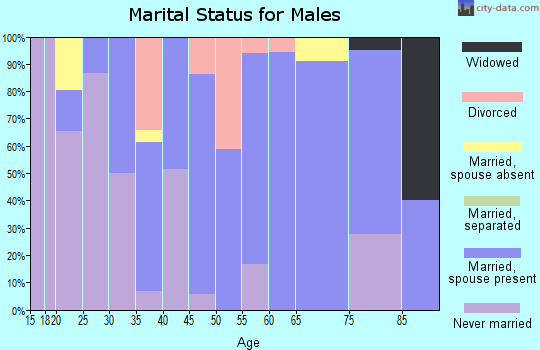 Zip code 58274 marital status for males