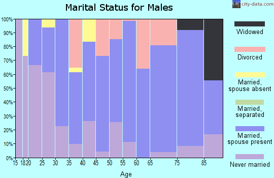 Zip code 58577 marital status for males