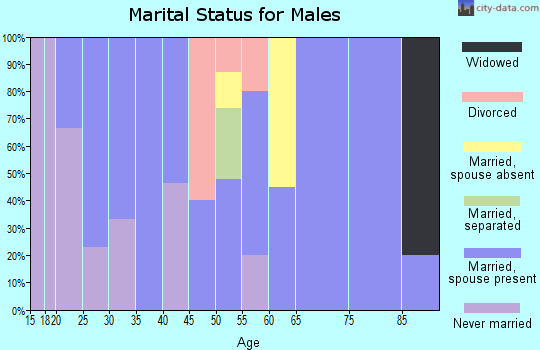 Zip code 58656 marital status for males