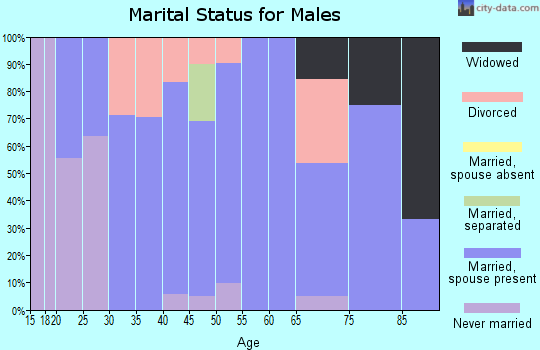 Zip code 58741 marital status for males