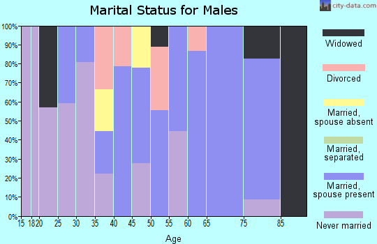 Zip code 58771 marital status for males