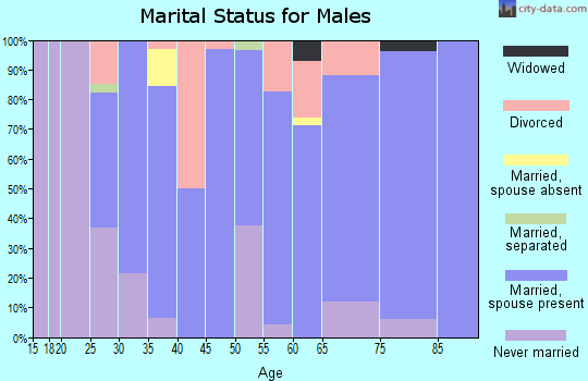 Zip code 58849 marital status for males