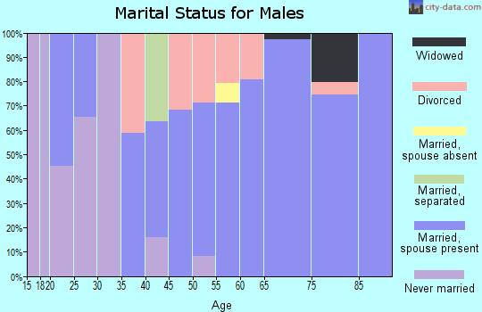 Zip code 59001 marital status for males