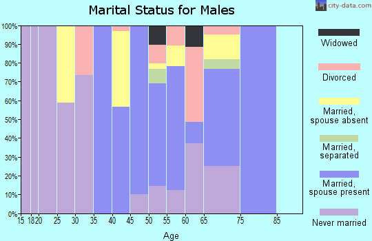 Zip code 59030 marital status for males