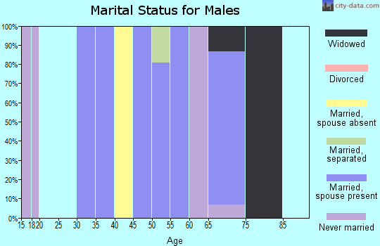 Zip code 59033 marital status for males