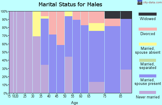 Zip code 59036 marital status for males