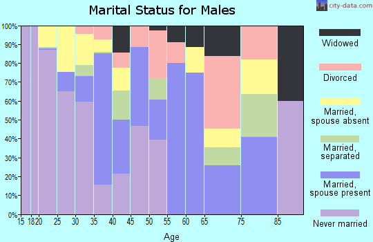 Zip code 59043 marital status for males