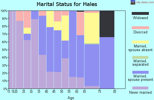 Zip code 59050 marital status for males