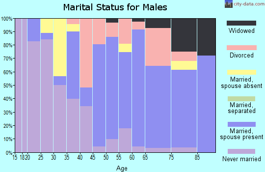 Zip code 59068 marital status for males