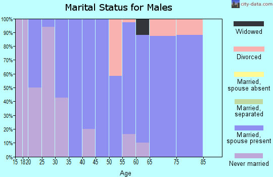 Zip code 59070 marital status for males