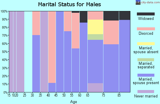 Zip code 59074 marital status for males