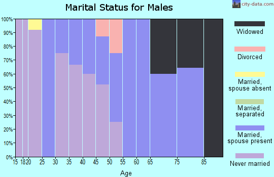 Zip code 59089 marital status for males