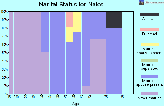 Zip code 59219 marital status for males