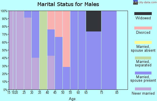 Zip code 59311 marital status for males