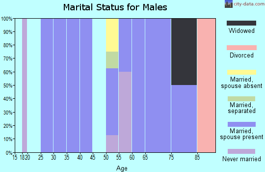 Zip code 59315 marital status for males