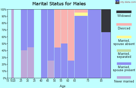 Zip code 59347 marital status for males