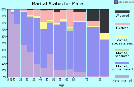 Zip code 59405 marital status for males