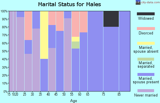 Zip code 59410 marital status for males