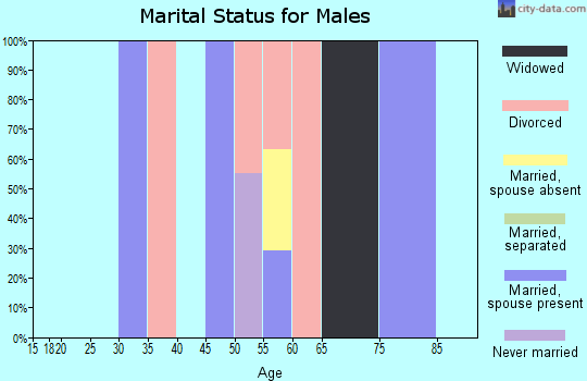 Zip code 59411 marital status for males