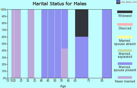 Zip code 59419 marital status for males