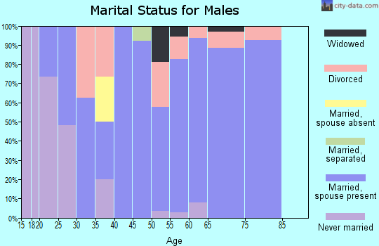 Zip code 59421 marital status for males