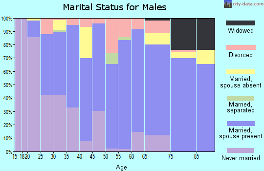 Zip code 59425 marital status for males