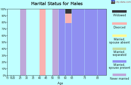 Zip code 59432 marital status for males