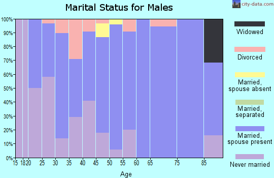 Zip code 59436 marital status for males
