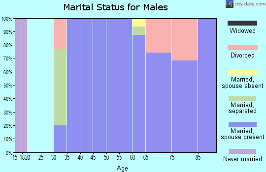 Zip code 59443 marital status for males