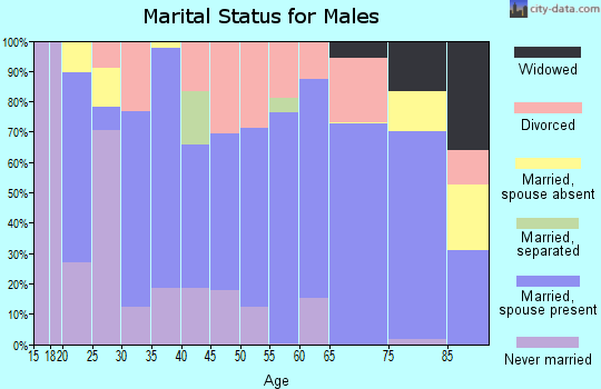 Zip code 59457 marital status for males