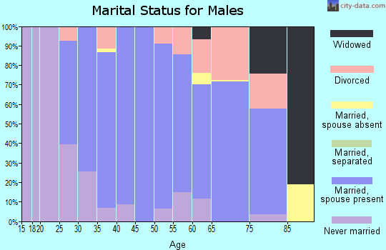 Zip code 59538 marital status for males