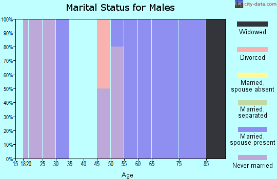 Zip code 59544 marital status for males