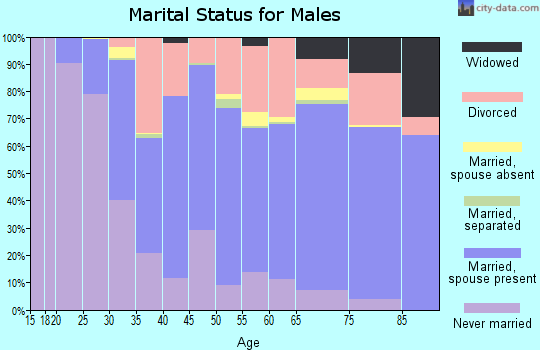 Zip code 59601 marital status for males
