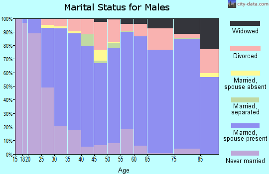 Zip code 59602 marital status for males