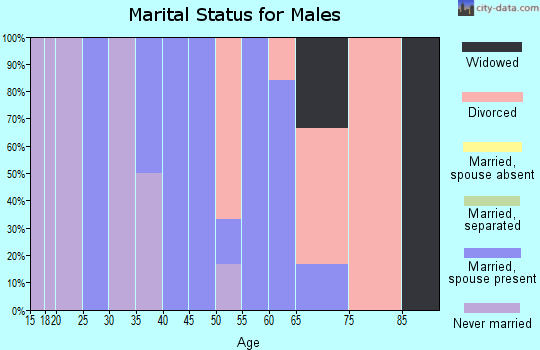 Zip code 59631 marital status for males