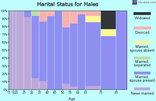 Zip code 59634 marital status for males