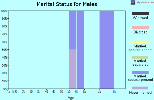 Zip code 59642 marital status for males