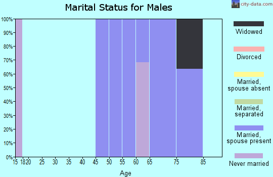 Zip code 59643 marital status for males