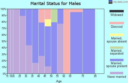 Zip code 59716 marital status for males