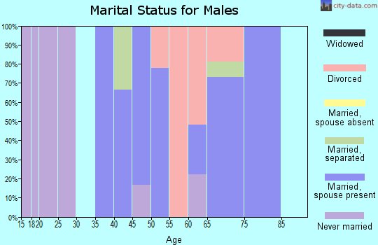 Zip code 59728 marital status for males
