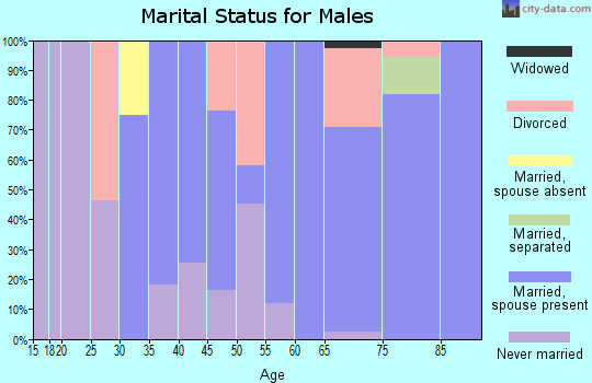 Zip code 59729 marital status for males