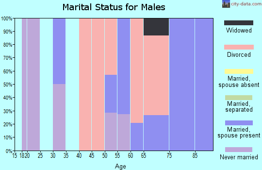 Zip code 59743 marital status for males